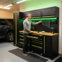 ApexForge Shadowline Pro Modular Garage Cabinet System — Lifestyle