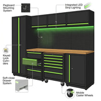 ApexForge Shadowline Pro Modular Garage Cabinet System — How It Works